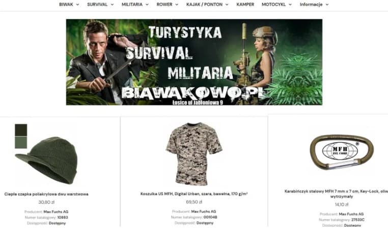 Dochód 100 000 zł rocznie – sklep biwakowo.pl + towar 177 000 zł