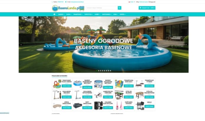 Basenolandia.pl – Baseny, Trampoliny i sport, Wyposażenie domu i ogrodu – Gotowy sklep internetowy ebiznes