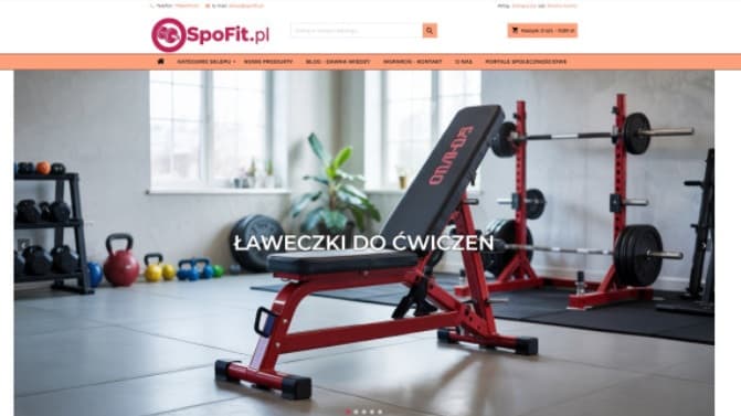SpoFit.pl – Wyposażenie sportowe – Gotowy sklep internetowy ebiznes sportowy – dropshipping